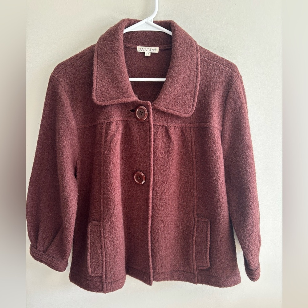Avalin 100% wool Bubble‎ Sleeve Party Coat Size Medium